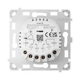 Реле Ajax LightCore (2-gang/2-way) vertical для розумного вертикального двоклавішного прохідного вимикача світла LightSwitch (2-gang/2-way) (26-00492) - мініатюра 5