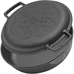 Сковорода Brizoll Monolith чавунна з кришкою-сковорідкою 24х6 см (M2460U-2)