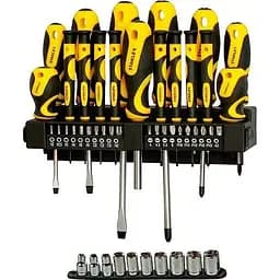 Набір викруток Stanley 20 біт, SL, PH, Torx, H, 10 торцевих головок 47 предметів (STHT0-62146)