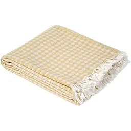Покрывало Lotus Home Checked Gingham 190x225 см желтое (svt-2000022342742)