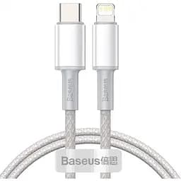Кабель Baseus High Density Braided USB-C to Lightning 1 m White (CATLGD-02) [100366]