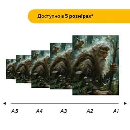 Дерев'яний фігурний пазл Лісовик, А3, Картонна коробка 200 елементів - мініатюра 2