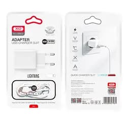 Адаптер мережний XO Lightning Cable Home charger L99 |1USB, 2.4A| - мініатюра 2