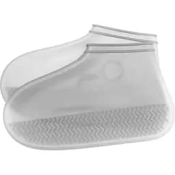 Многоразовые бахилы-чехлы для обуви от воды и грязи силиконовые M White (kz141)