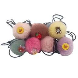 Дитяча резинка для волосся Хутряні Кульки La-beauty 0108-724, 10 штук