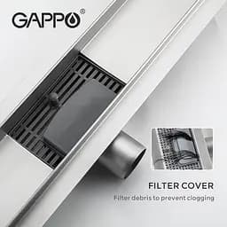 Душовий канал Gappo G83007-3 70x300 мм нержавіюча сталь - мініатюра 4
