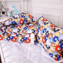 Набір дитячий MirSon зима Kids Time 20-0032 Colored bears 110x140 см EcoSilk: ковдра з подушкою (2200009664779) - мініатюра 2
