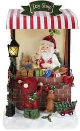 Новорічна композиція Santa's Toy Shop з LED підсвічуванням Bona 24х20х40 см dec0008420