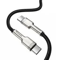 Дата кабель Baseus Cafule Metal Type-C to Type-C 100W (1m) (CATJK-C) Чорний - мініатюра 2