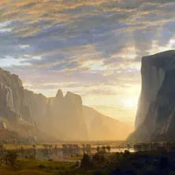 Інтер'єрна картина Краєвид долини Йосеміті, Альберт Бірштадт, Albert Bierstadt, репродукція картини, 60×90 см (id7005) - мініатюра 6