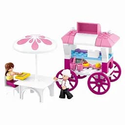 Конструктор Sluban M38-B0522 — Кафе на колесах з фігурками, 78 деталей, для дітей від 6 років