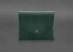 Кожаный кошелек mini 3.0 (кард-кейс) зеленый Crazy Horse