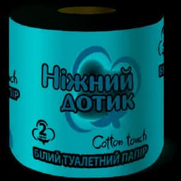 Двухслойная туалетная бумага Ніжний дотик, белый, 1 рулон