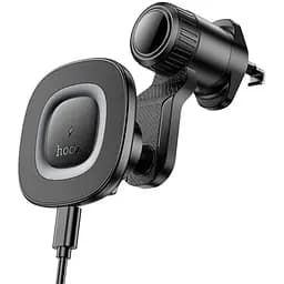 Автодержатель Hoco HW30 магнитный с беспроводной зарядкой 15W черный серый