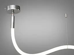 Люстра стельова LED Diasha SY9610-2000CH, 22W, 3200K, срібна, сучасний стиль для вітальні - мініатюра 3
