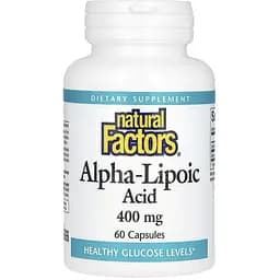 Альфа-липоевая кислота Natural Factors Alpha-Lipoic Acid 400 мг 60 капсул