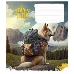 Зошит учнівський Школярик Best adventure 012-3285L-3 в лінію 12 аркушів 