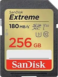 Карта памяти Sandisk 256GB SD C10 UHS-I U3 R180/W130MB/s Extreme V30 (SDSDXVV-256G-GNCIN)