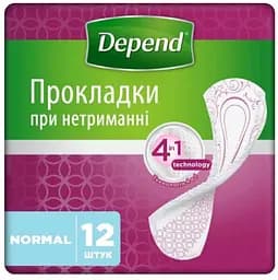 Урологічні прокладки Depend Normal Plus Pad 12 шт. (9435022)