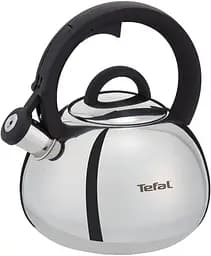 Tefal Чайник зі свистком Tefal Duetto+, 2.5л, нержавіюча сталь, сталевий, чорний
