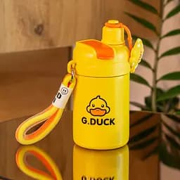 Термос G. Duck 460 мл з трубочкою та гвинтовою кришкою, жовтий Happy Life HP18309Y - мініатюра 2