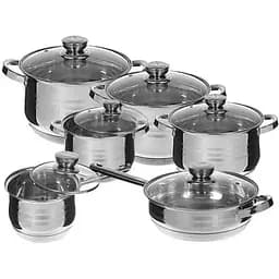 Універсальний набір каструль Edenberg EB-3735 з нержавіючої сталі з антипригарним покриттям з кришками