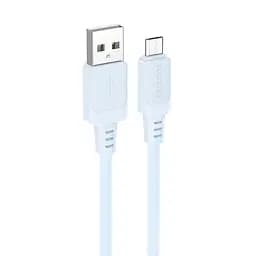 Дата кабель Borofone BX115 Lotto USB to MicroUSB 2.4A (1m) Blue