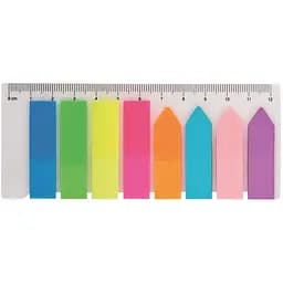 Закладки пластикові з клейким шаром Buromax Neon 45x12 мм 200 шт. (BM.2307-98) - мініатюра 2