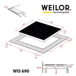 Поверхня індукційна Weilor WIS 690 Black - мініатюра 7
