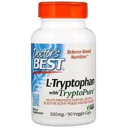 Триптофан Doctor's Best L-Tryptophan 500 мг 90 капсул