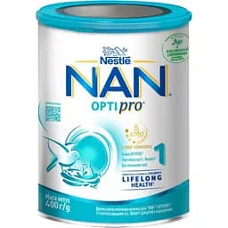 Дитяча суміш початкова молочна суха NAN 1 OPTIPRO з 5 олігосахаридами та L. Reuteri для дітей з народження, 400 г