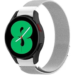 Ремінець для Samsung Galaxy Watch 4 Classic 46mm - Сріблястий Watchbands Milanese Loop ширина кріплення 20мм металевий (WB00S4MMILANESE4SILVER446)