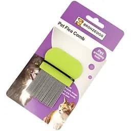 Гребінь для собак і котів Bronzedog для вилучення бліх і вошей 8х6 см