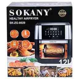 Аерофритюрниця безмасляна Sokany SK-ZG-802 12л електрична з сенсорним керуванням, таймер 1800Вт - мініатюра 5