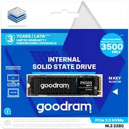 SSD Накопичувач 1Tb Goodram PX500 M.2 2280 PCIe Gen 3x4 NVMe 3D NAND, Retail - мініатюра 4