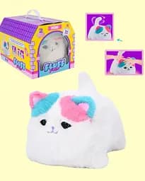 Інтерактивна м’яка іграшка Котик Fluffy Pets муркотить нявкає закриває очі реагує на дотик