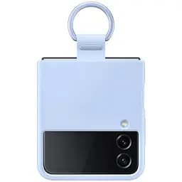 Оригінальний силіконовий чохол із кільцем Samsung для Galaxy Z Flip4 Silicone Cover with Ring Arctic Blue EF-PF721TLEGUA - мініатюра 6