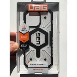 Оригинальный противоударный чехол UAG Pathfinder MagSafe для iPhone 15 Pro Max (6.7") Clear Ice (114301114343)
