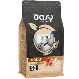 Беззерновий сухий корм Oasy Dog Grain Free Adult Medium/Large для дорослих собак середніх та великих порід ягня з яблуком та гарбузом 12 кг