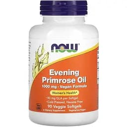 Жирні кислоти Now Evening Primrose Oil 1000 мг 90 вегакапсул