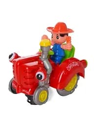 Трактор HD936B 19см, фигурка, музыка, свет, ездит, подвижные детали, в коробке (6903317168514) Красный