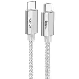 Дата кабель Hoco U134 Primero Type-C to Type-C 240W (1.8m) Gray
