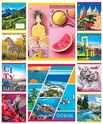 Тетради ученические 36 листов линия Твердая Микс 36ЛВ1, 20 шт. в упаковке