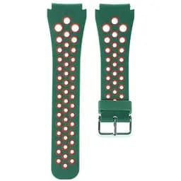 Силиконовый перфорированный ремешок Watchbands для Samsung Galaxy Watch 3 45mm Samsung Gear S3 - зелено-красный (WB008REDGREEN-2021-5)