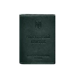 Шкіряна обкладинка для військового квитка з кишенями 7.2 зелений краст - мініатюра 10