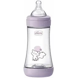 Бутылка для кормления Chicco Perfect 5 пластиковая с силиконовой соской 2+ месяца розовый 240 мл (20223.12.40)
