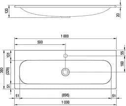 Умивальник Ravak Ring 1000 XJK01110000, Білий - мініатюра 3