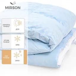 Ковдра пухова MirSon Karmen №1855 Bio-Blue, 90% пух, полуторна, 215x155, блакитна (2200003014259) - мініатюра 2