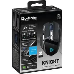 Комп'ютерна мишка Defender Knight GM-885 бездротова ігрова 8кн. 3200 dpi. 400 mAh чорна (52885) - мініатюра 5
