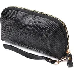 Фактурная женская барсетка Vintage из натуральной кожи с тиснением под змею 19.5х11х5 см sum0028986